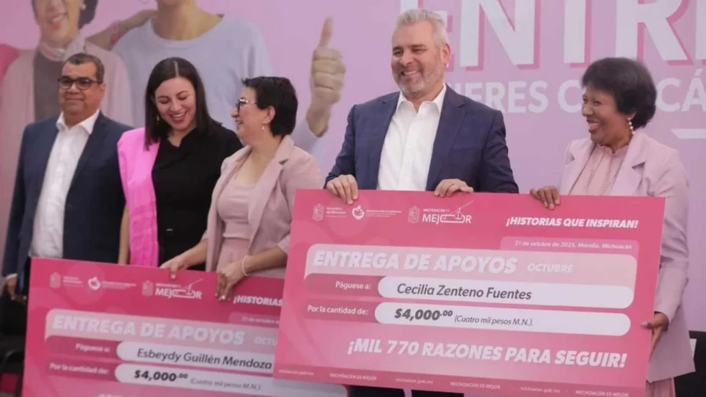 El mandatario michoacano destacó que las mujeres no están solas en su tratamiento para el cáncer.