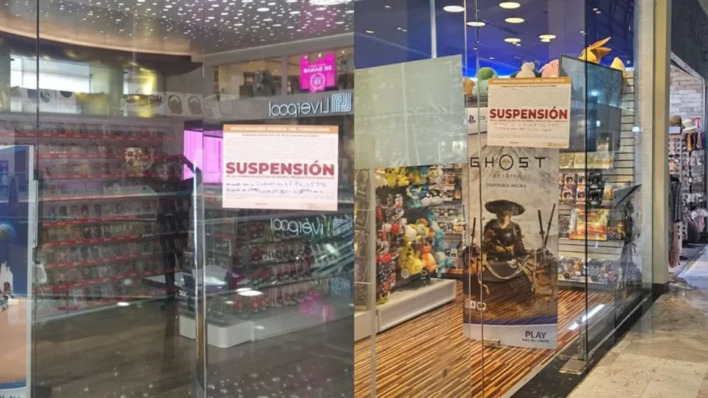 La Profeco informó que su personal colocó sellos de suspensión en múltiples sucursales de Gameplanet en CDMX por diversas faltas.