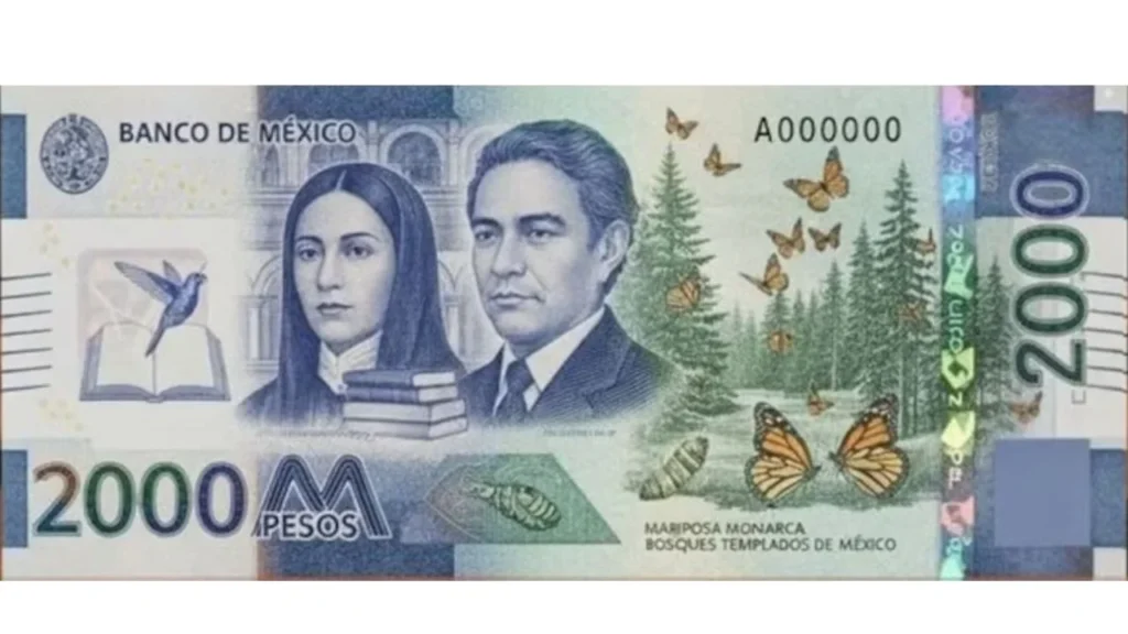 La imagen del supuesto nuevo billete de 2 mil pesos incluye los rostros de Rosario Castellanos y Octavio Paz según circuló en redes sociales.