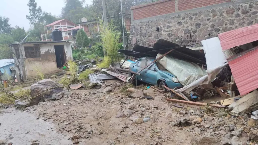 Las lluvias dejaron afectaciones y daños en al menos 17 municipios en el estado hidalguense.