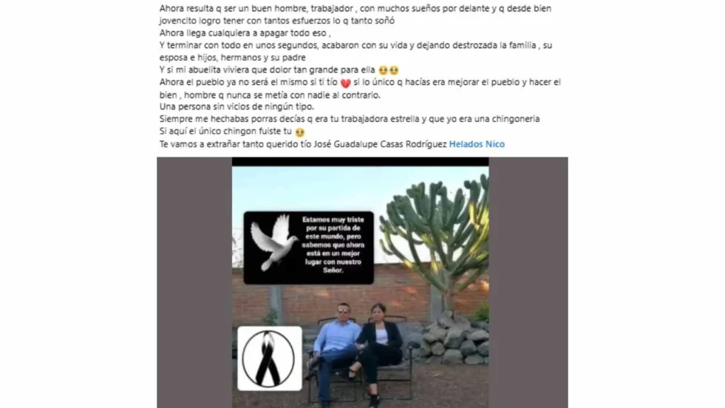  Una sobrina de 'Don Nico' le dedicó un mensaje tras su fallecimiento.