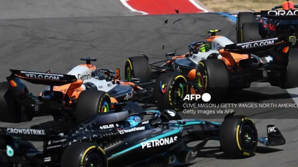 Los McLaren colisionaron entre sí en la carrera sprint del GP de Estados Unidos.