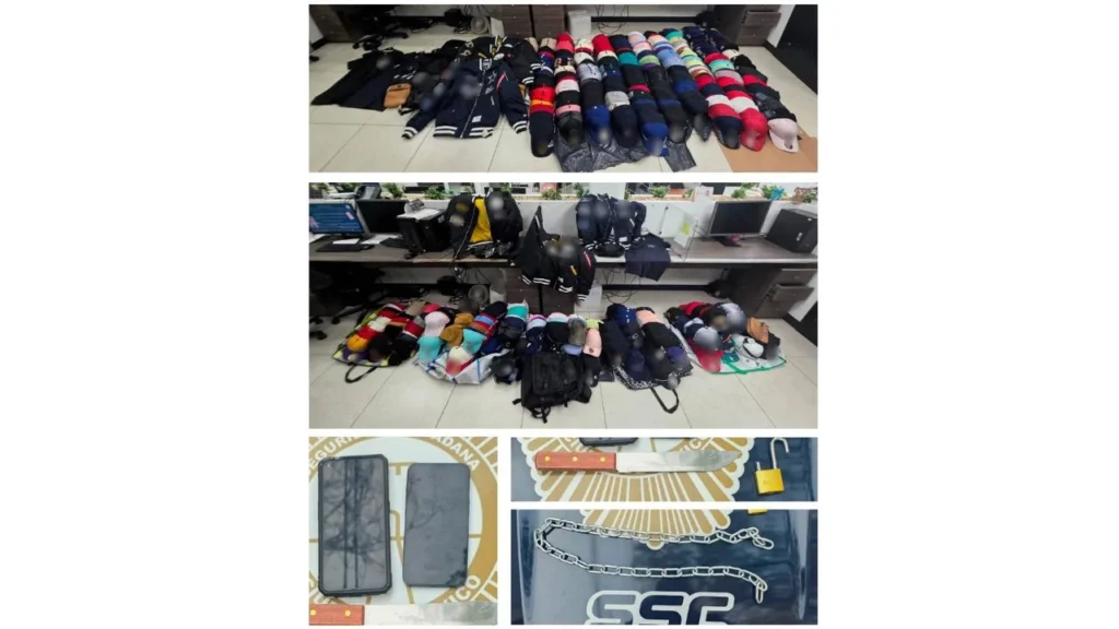 Se recuperaron más de 480 gorras, y otros artículos con un valor aproximado de 500 mil pesos, en la Roma Norte 
