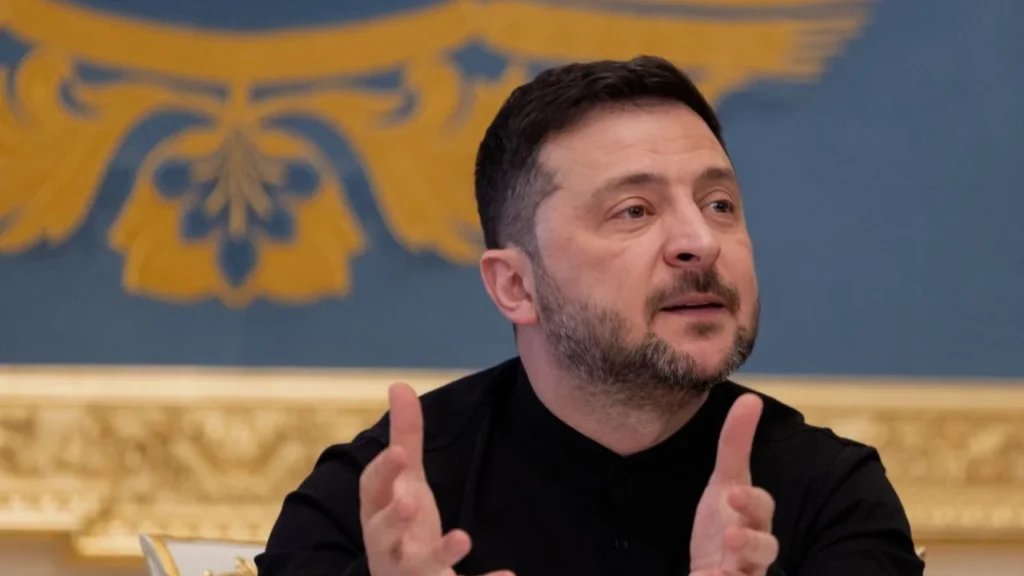 El presidente de Ucrania, Volodymyr Zelensky, el pasado 31 de octubre de 2025, durante una conferencia de prensa en Kiev