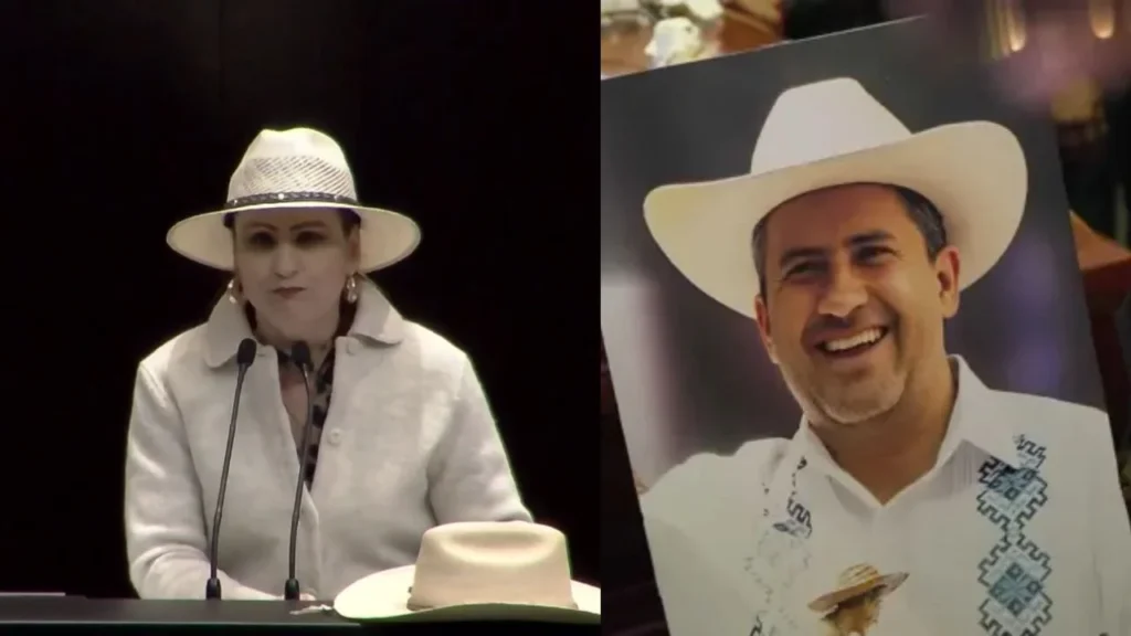 La diputada independiente Guadalupe Araceli Mendoza Arias, del Movimiento del Sombrero, recordó en San Lázaro al alcalde asesinado Carlos Manzo.