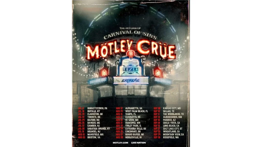 Mötley Crüe, legendaria banda de glam metal, volverá a dar vida a una de sus giras más icónicas y celebrará 45 años de existencia.