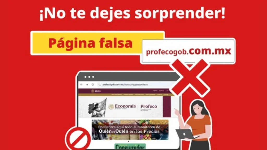 La Profeco alertó a la ciudadanía sobre un sitio web falso que suplanta a la institución