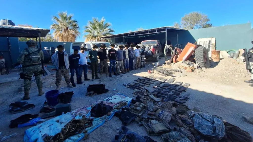 Tras un enfrentamiento, elementos del ejército detuvieron a 11 civiles armados en el municipio de Aldama.