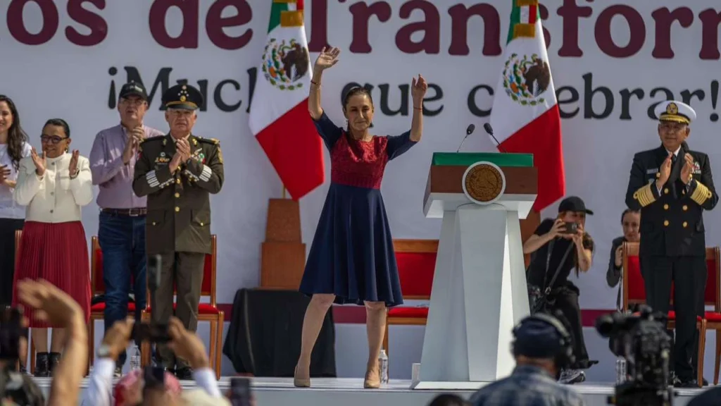 Sheinbaum encabezó los 7 años de la victoria de la Transformación.