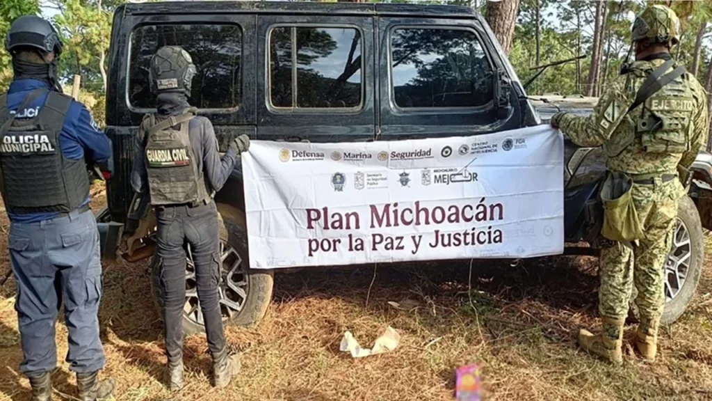 Fuerzas Federales presentaron los resultados durante los 40 días de operaciones del Plan Michoacán por la Justicia y la Paz.