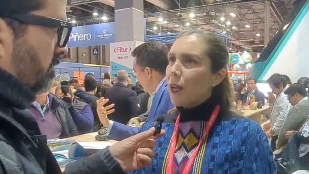 La presidenta municipal de Isla Mujeres, Atenea Gómez, destacó en la Fitur de Madrid el papel de este destino turístico.