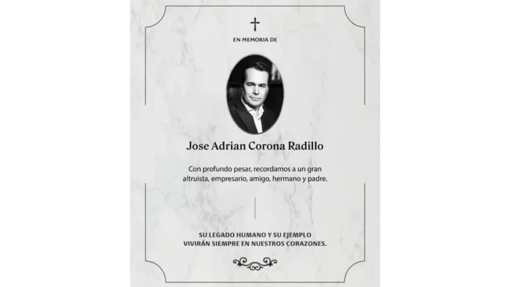  La Fiscalía de Jalisco confirmó la muerte del empresario tequilero, Adrián Corona, tras hallar su cuerpo en  Atenguillo.