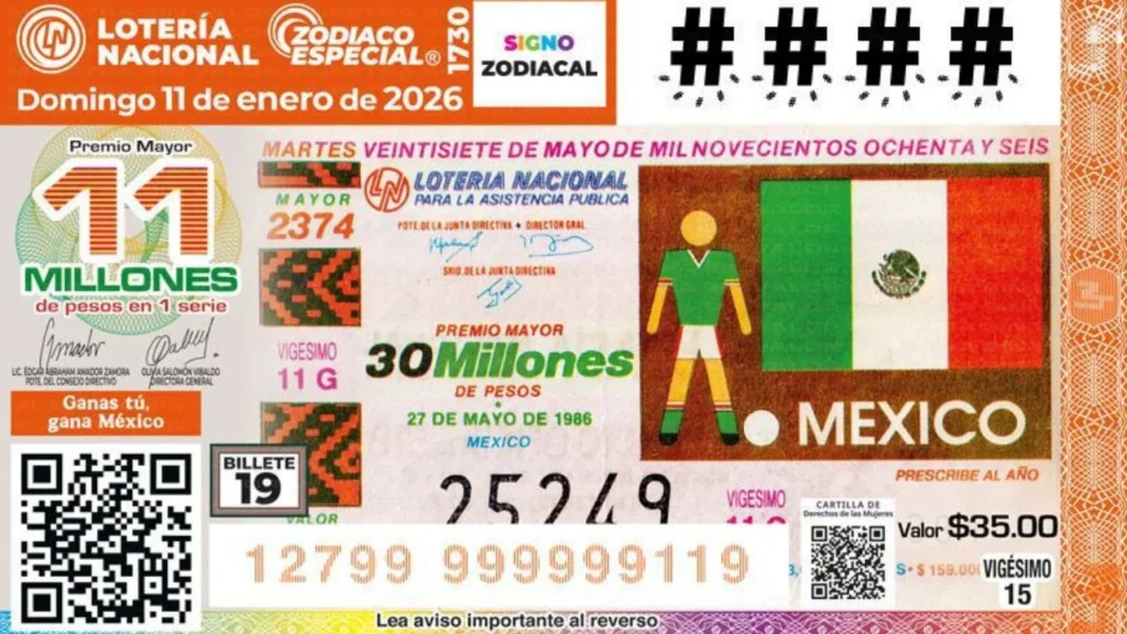 La Lotería Nacional presentó una colección de 20 billetes con diseños retro de fútbol rumbo al Mundial 2026, en el que México será una de las sedes.