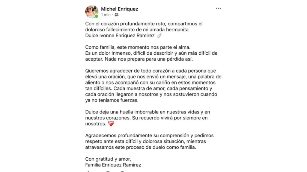 Dulce Enríquez sufrió un accidente carretero junto con el edil de Huatulco días atrás, ahora reportan la muerte de la influencer.