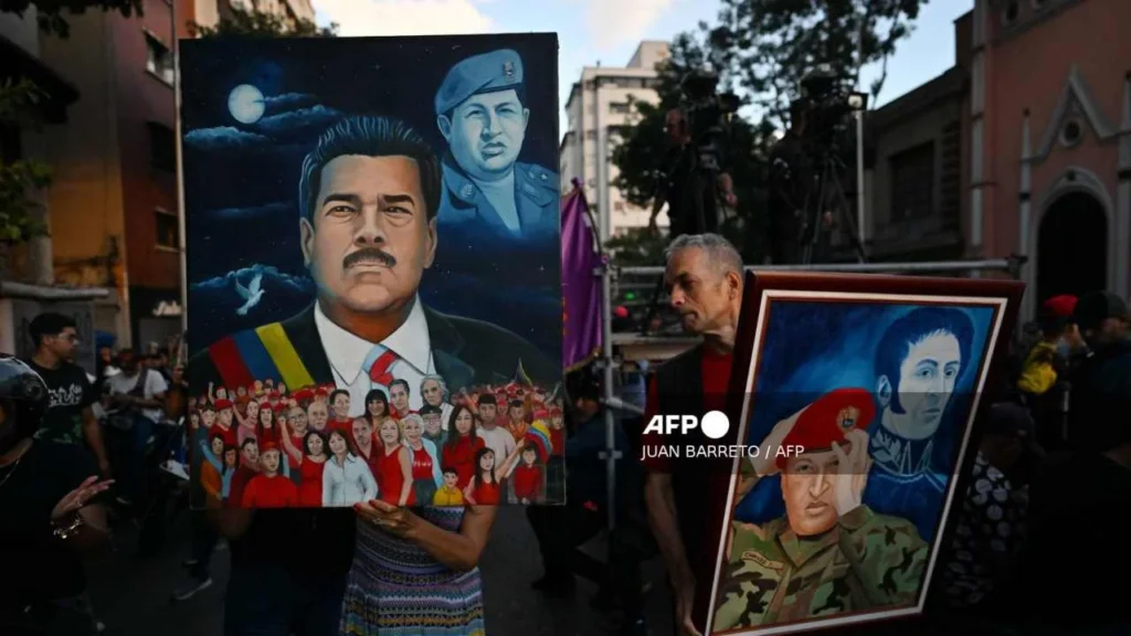 Manifestaciones a favor de Nicolás Maduro, a quien exigen liberar.