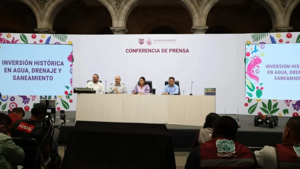 Clara Brugada detalló que en 2026 se destinarán 7 mil millones de pesos para fortalecer el sistema de drenaje y saneamiento en la Ciudad de México.