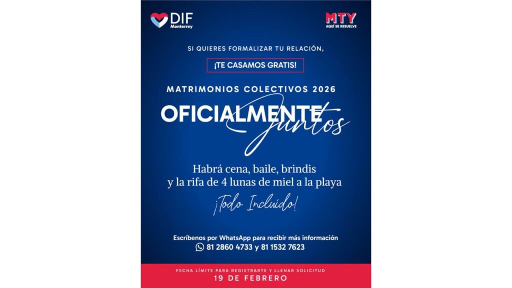 Poster promocional de Oficialmente juntos del DIF Monterrey.