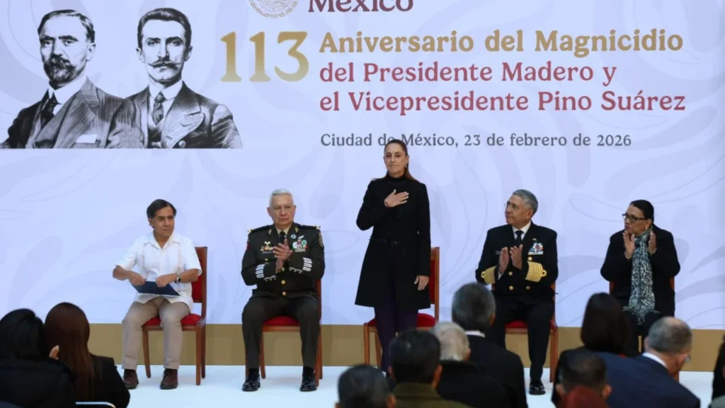 Claudia Sheinbaum rindió un homenaje con motivo del aniversario de la muerte de Francisco I. Madero y José María Pino Suárez.
