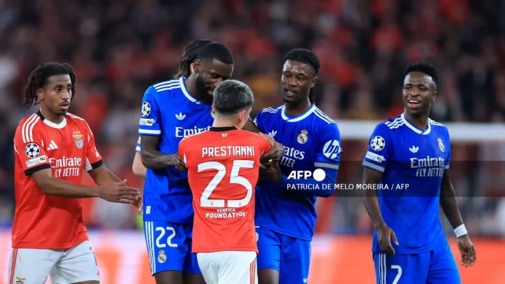 UEFA investiga presuntos insultos racistas de Prestianni a Vinicius Jr