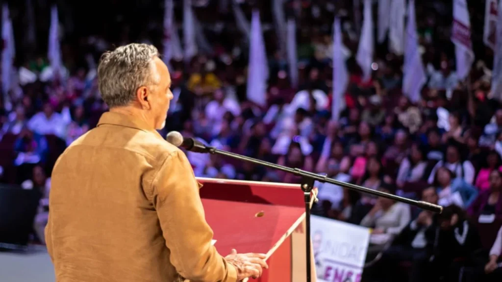 En su visita a Chimalhuacán, Alfonso Ramírez Cuéllar señaló que la unidad en el movimiento también debe mostrarse, no solo hablarse.