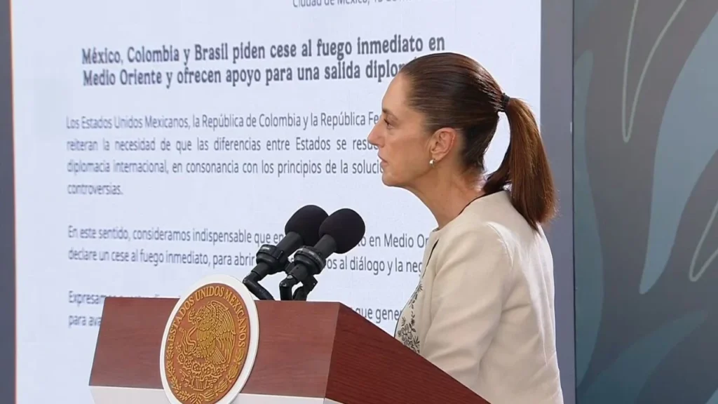México se suma a Colombia y Brasil para pedir cese al fuego en Medio Oriente
