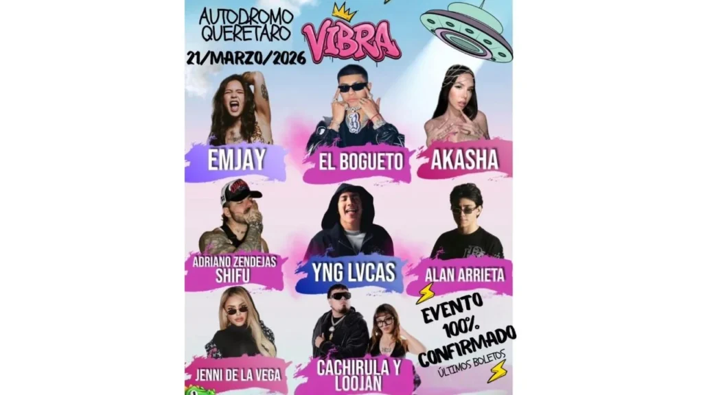 Cancelan Festival Vibra 2026 en Querétaro a horas de su inicio