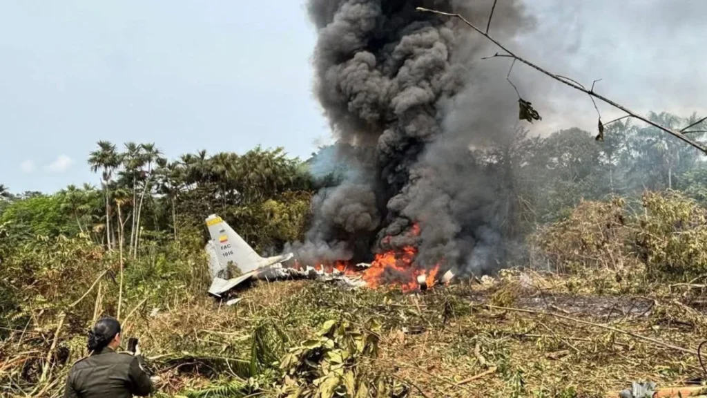 Se estrella avión de la Fuerza Aérea de Colombia en Putumayo