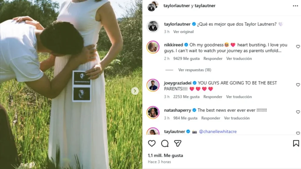 Taylor Lautner, actor de ‘Crepúsculo’, anunció a sus seguidores que se convertirá en papá por primera vez y las redes sociales estallan.