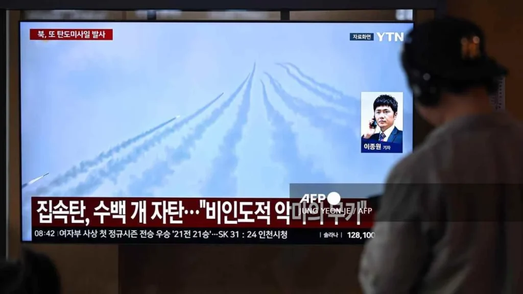 Corea del Norte efectuó varios disparos de prueba de misiles balísticos.