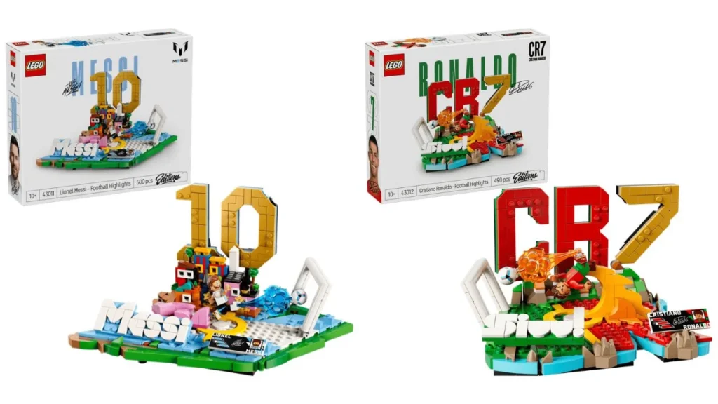 LEGO lanzó sets y modelos de exhibición de Lionel Messi y Cristiano Ronaldo y aquí te decimos dónde comprarlos y cuánto cuestan.