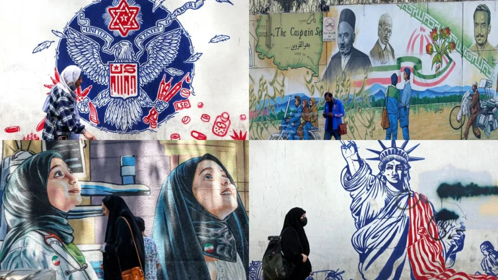 Desde el inicio de la guerra con Estados Unidos e Israel, en febrero, la capital de Irán se llenó de murales con un mensaje común.