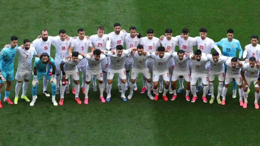  La Selección de Irán durante uno de sus partidos en el Mundial.