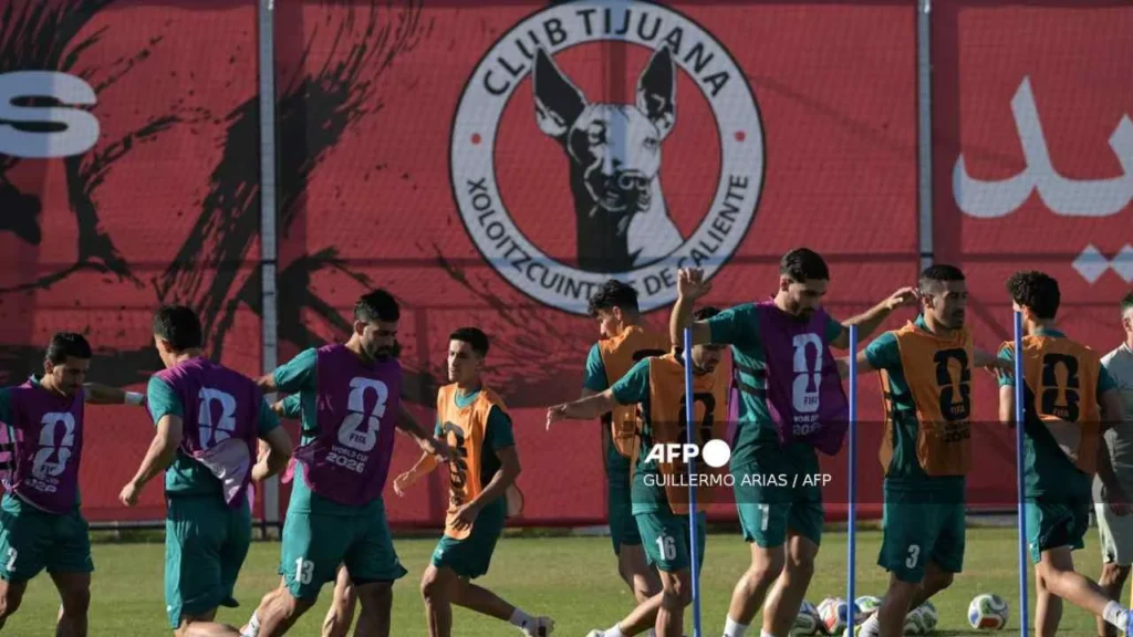 Sesión de entrenamiento de la Selección de Irán en las instalaciones de los Xolos de Tijuana, equipo del futbol mexicano.