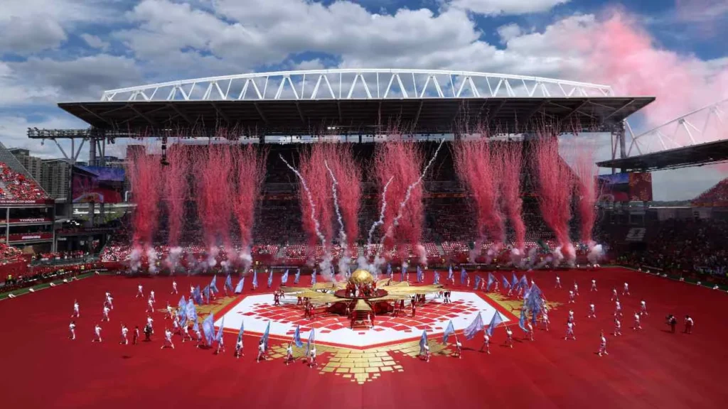 Parte de la ceremonia en Canadá.  