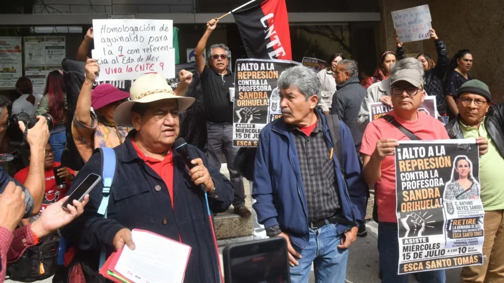 Maestros de la Secciones 9, 10, 11 y 60 de la Coordinadora Nacional de Trabajadores de la Educación (CNTE)
