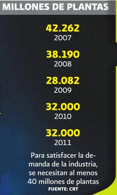 millones de plantas