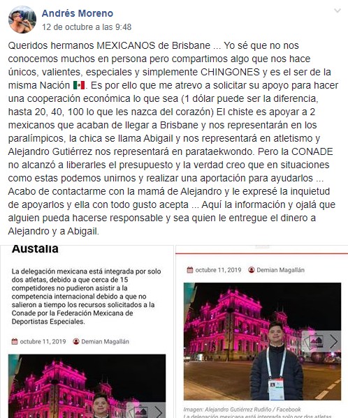 24 HORAS dio a conocer la historia de Alejandro Gutiérrez Rudiño, quien viajó a Brisbane sin apoyo de Conade.