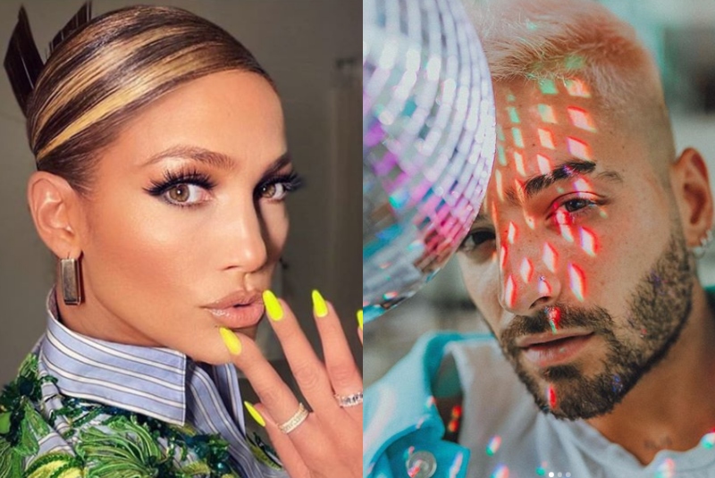 Maluma y JLo preparan música juntos