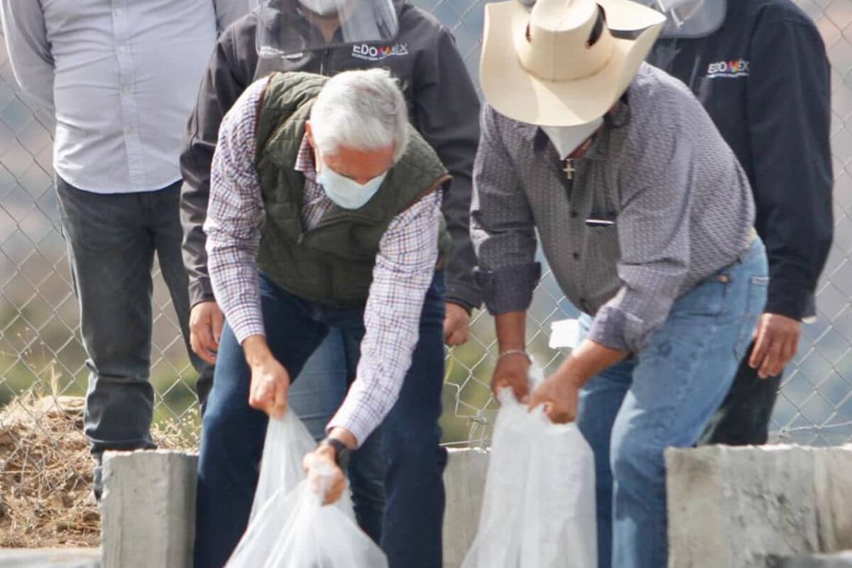 El mandatario otorgó más de 2 mil crías de tilapia a productores