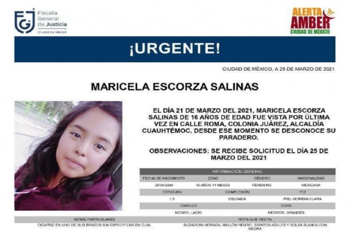 La menor fue reportada días después de su desaparición.