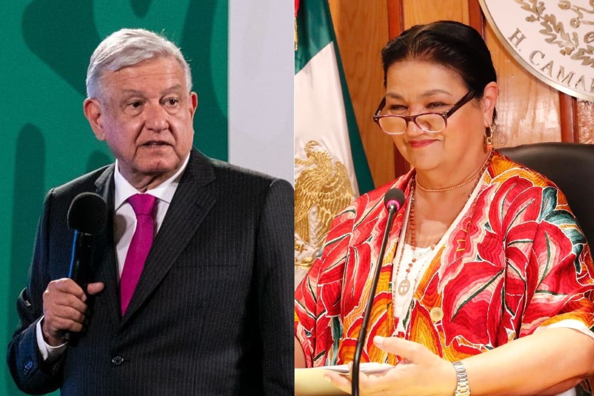 AMLO y Dulce María Sauri Riancho