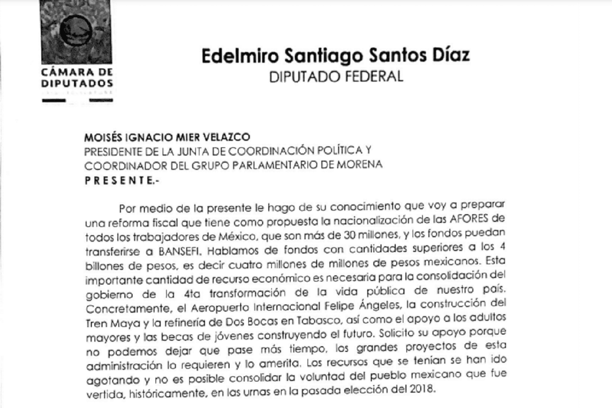 Nacionalización de las afores, propone diputado de Morena