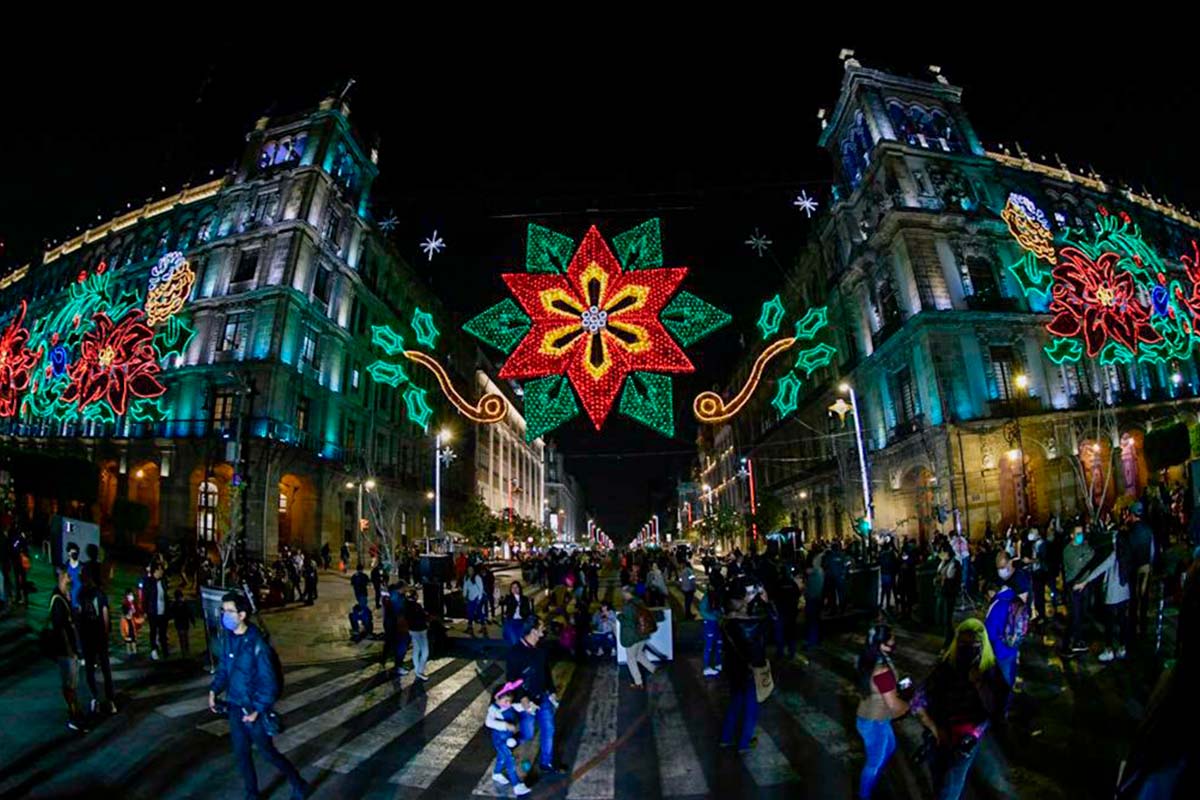 GCDMX enciende alumbrado “Festividades decembrinas 2021”