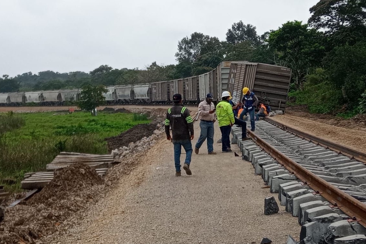 Se descarrilan vagones del Tren del Istmo en Oaxaca