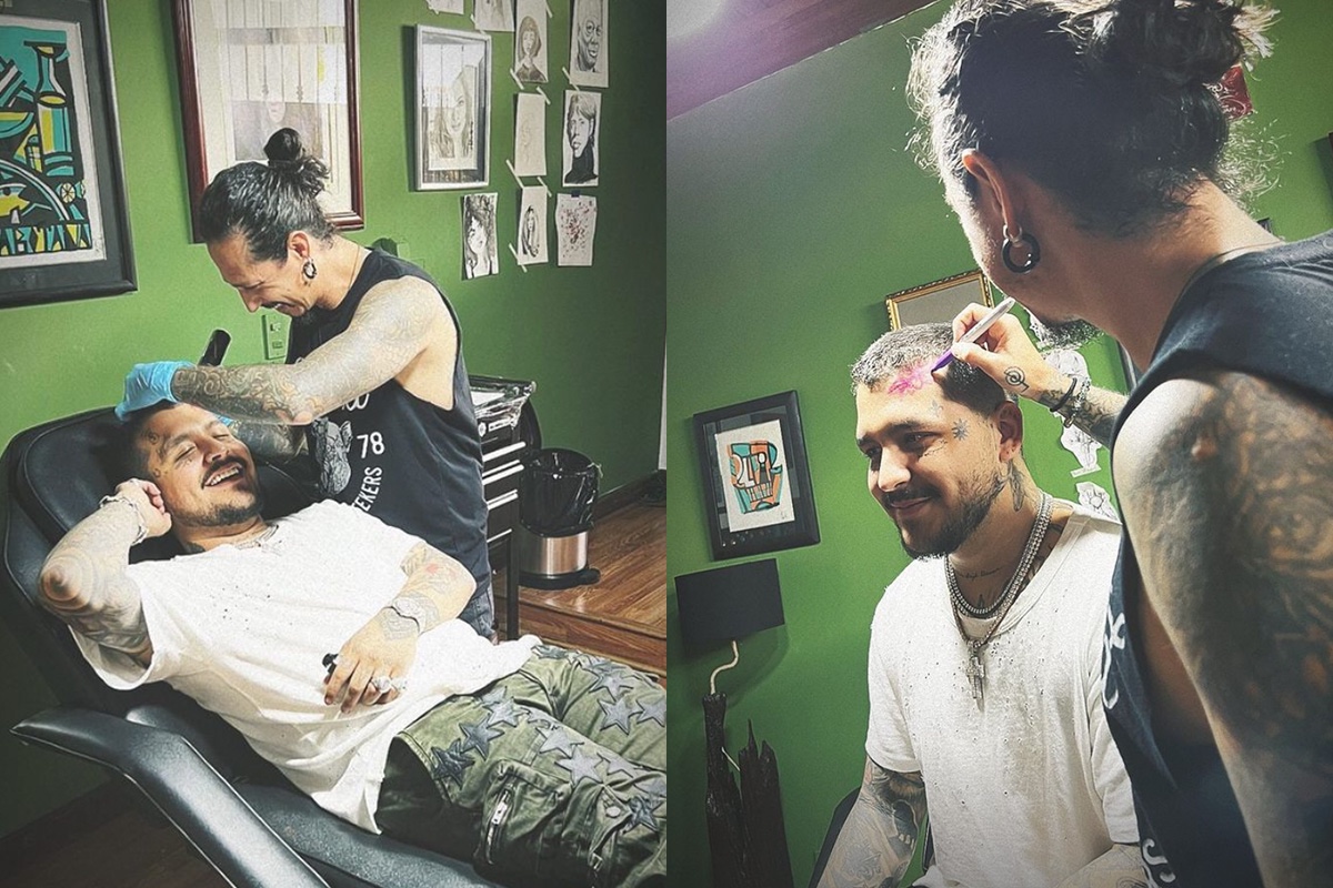 No quiere dejar rastro. Nodal se quita otro tatuaje de Belinda