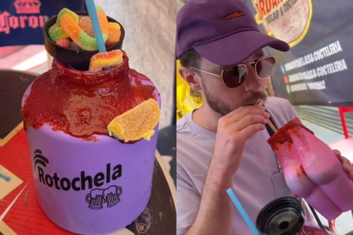 Foto:Captura de pantalla|“Todo un lujo” Luisito Comunica prueba las “Rotochelas” en Tepito; se viraliza