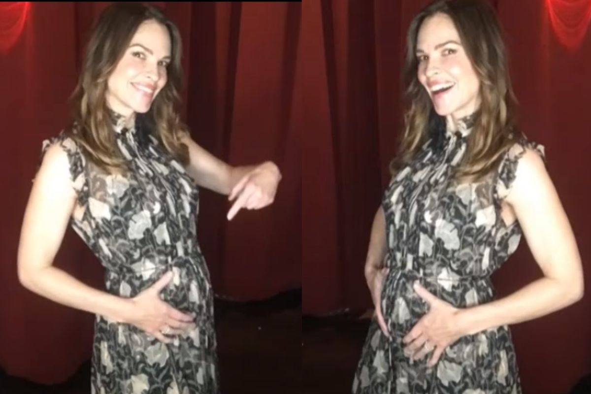 Foto:Captura de pantalla|Con 48 años, Hilary Swank anuncia que está embarazada por primera vez de mellizos