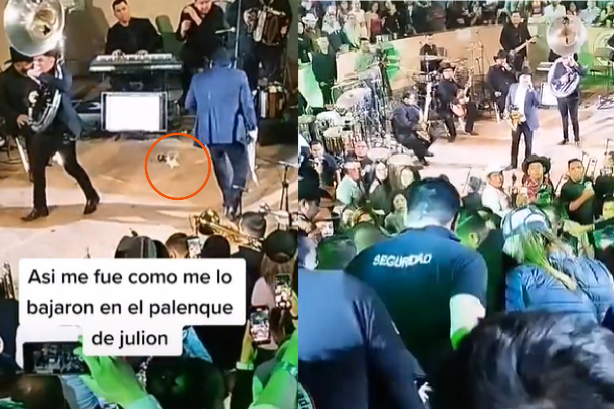 Le lanzan a Julión Álvarez una lata de cerveza en pleno concierto