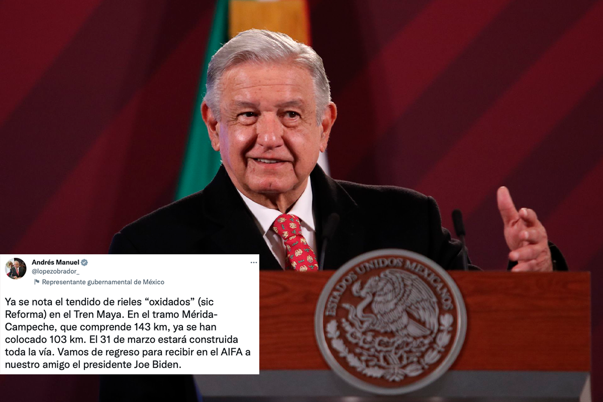 Foto: Cuartoscuro | Tren Maya. AMLO indicó que se trasladará desde el sureste mexicano al AIFA.