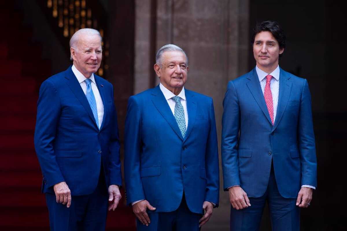 AMLO recibió hoy a Joe Biden en Palacio Nacional para la Cumbre de Líderes.